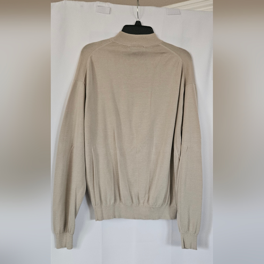 Baracuta Mens Long Sleeve Silk Blend Mock Neck Sweater Size Xl — image 6 of 8